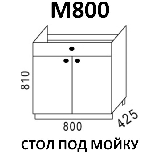 Тумба под мойку м800 с цоколем схема сборки